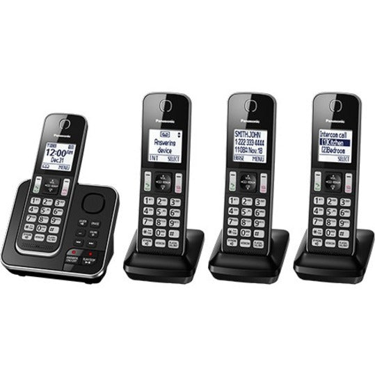 Panasonic KX-TGD394 DECT 6.0 1.93 GHz Cordless Phone - Black