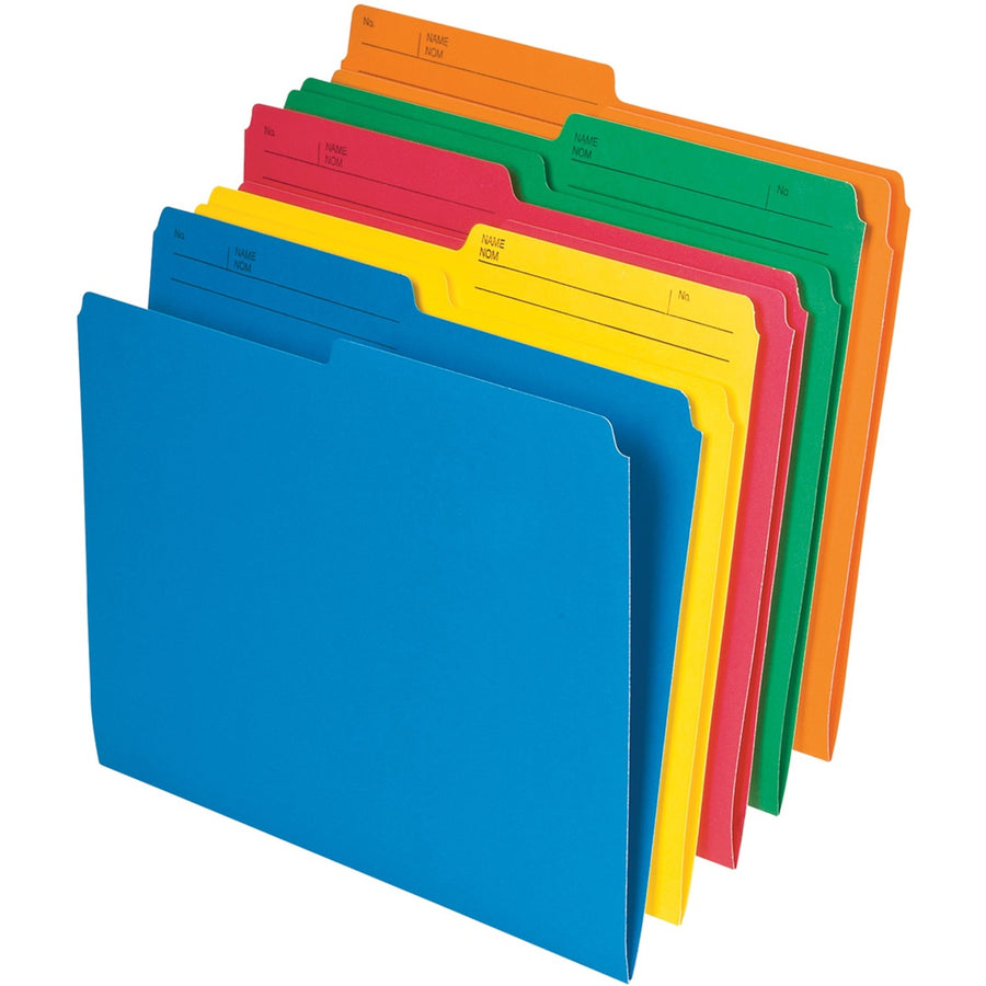 Pendaflex Reversible File Folders - Letter, 1/2 Tab, Assorted Colours, 25-Pack