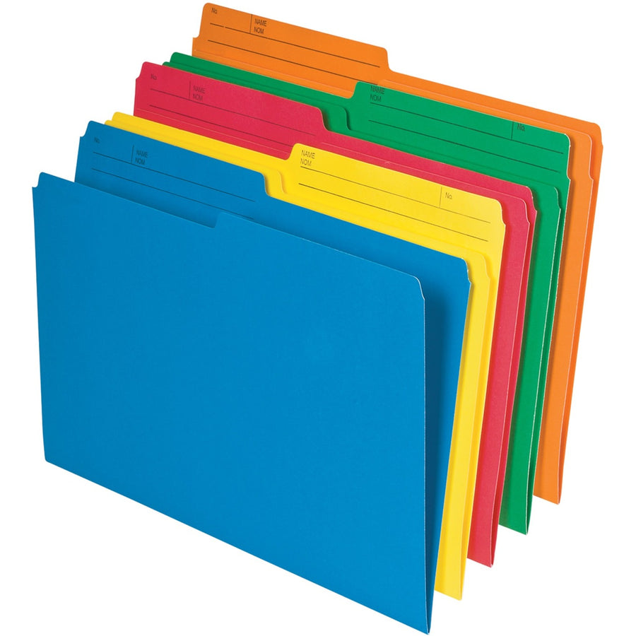 Pendaflex Reversible File Folders - Legal, 1/2 Tab, Assorted Colours, 25-Pack