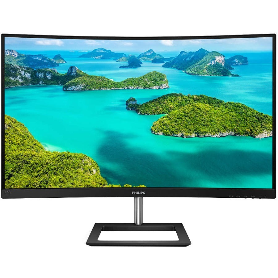 Philips 322E1C 32" Class Full HD Curved Screen LCD Monitor - 16:9 - Textured Black