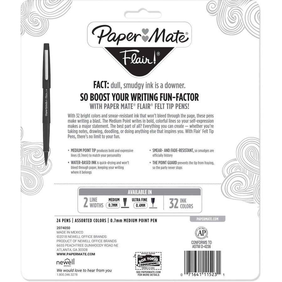 Paper Mate Flair Porous Point Pen - 12-Pack