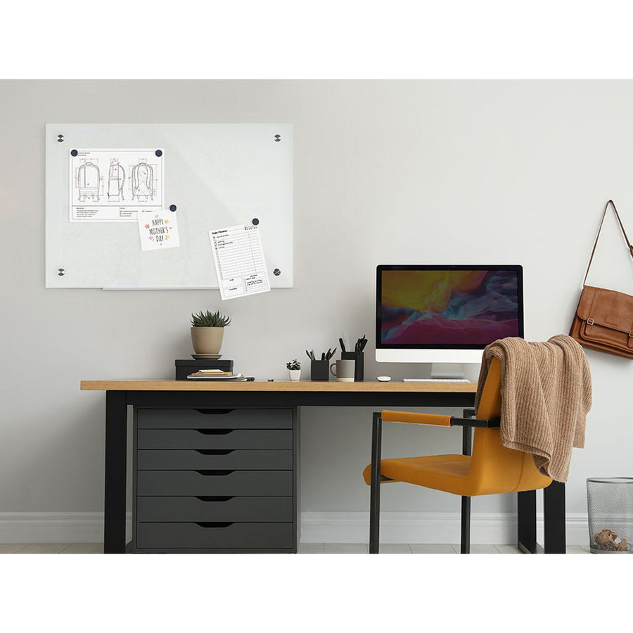 MasterVision Magnetic Glass Dry Erase Board