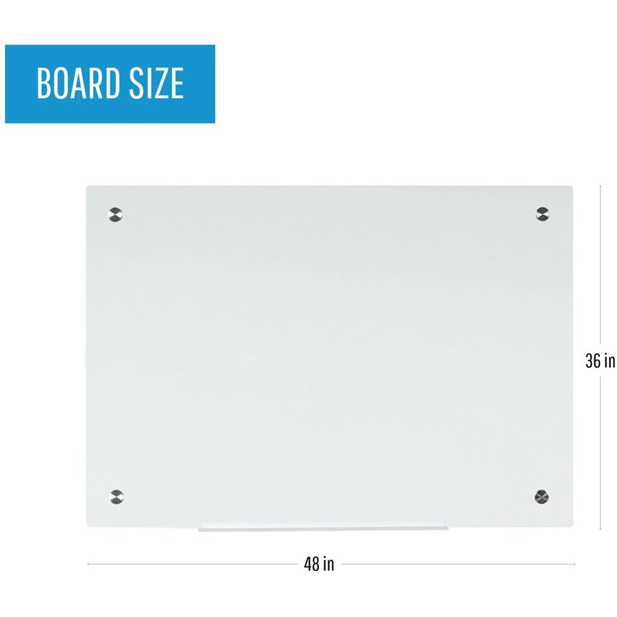 MasterVision Magnetic Glass Dry Erase Board