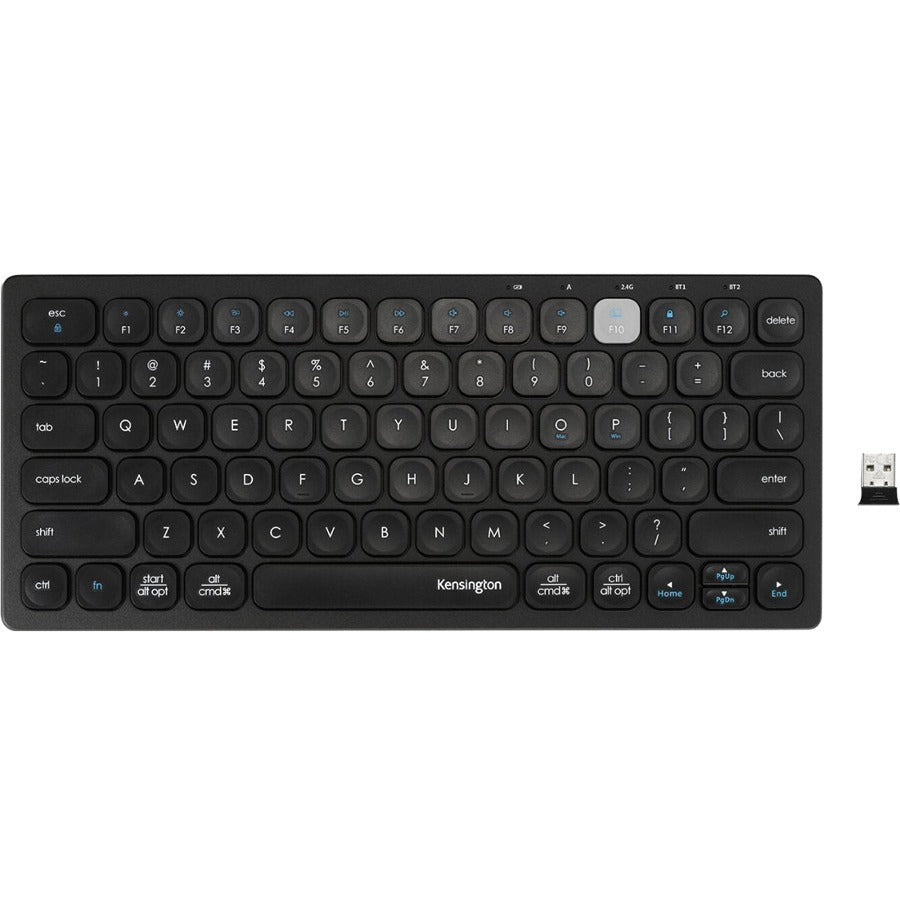 Clavier compact sans fil double connexion multi-appareils Kensington - Argent