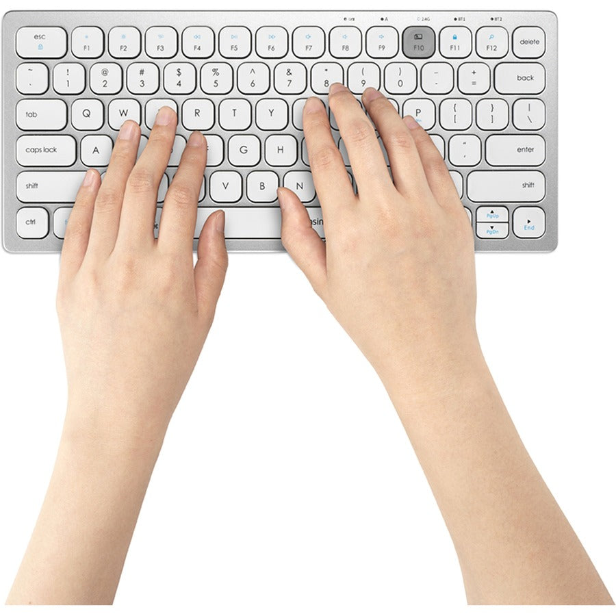 Kensington Multi-Device Dual Wireless Compact Keyboard - Silver