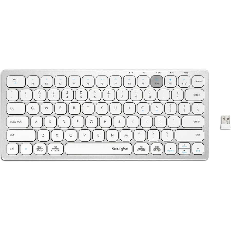 Kensington Multi-Device Dual Wireless Compact Keyboard - Silver