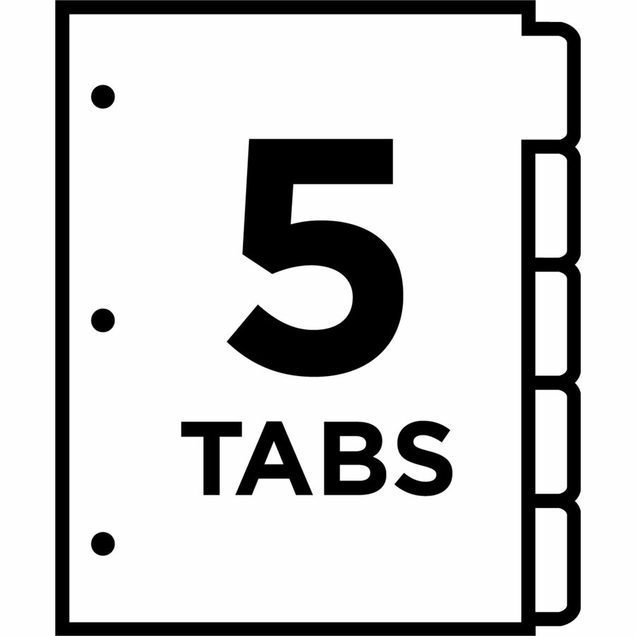 Avery® Big Tab„¢ Write & Erase Dividers 5 tabs, 1 set