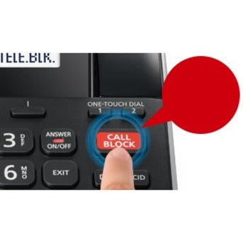 Panasonic KX-TGF872B DECT 6.0 Corded/Cordless Phone - Black