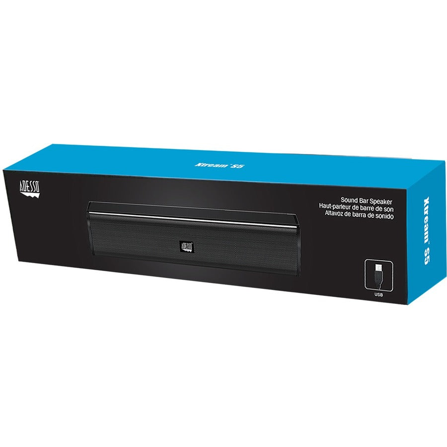 Barre de son portable Adesso Xtream S5 2.0 - 10 W RMS - Noir