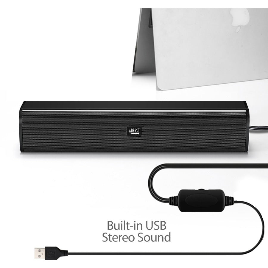 Barre de son portable Adesso Xtream S5 2.0 - 10 W RMS - Noir