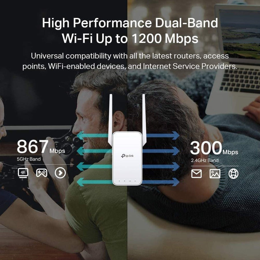 TP-Link RE315 Dual Band IEEE 802.11ac 1.17 Gbit/s Wireless Range Extender