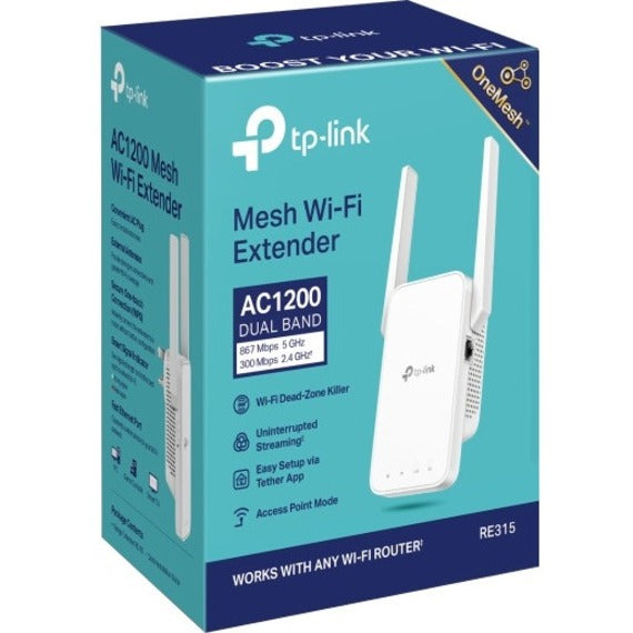 TP-Link RE315 Dual Band IEEE 802.11ac 1.17 Gbit/s Wireless Range Extender