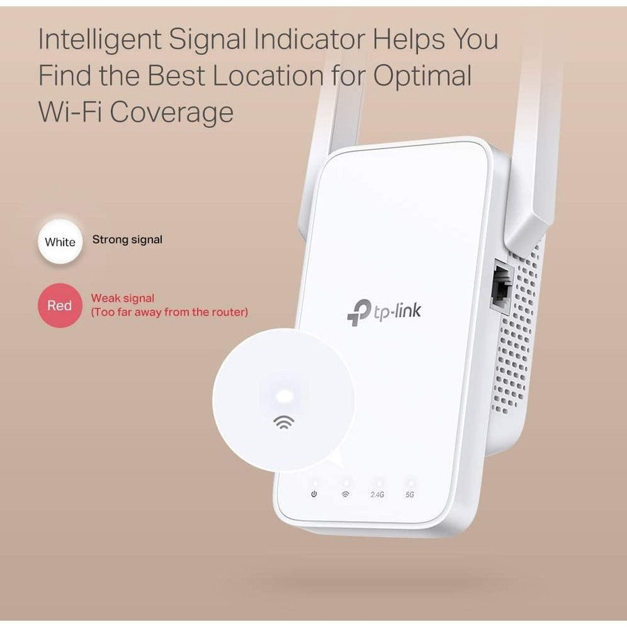TP-Link RE315 Dual Band IEEE 802.11ac 1.17 Gbit/s Wireless Range Extender