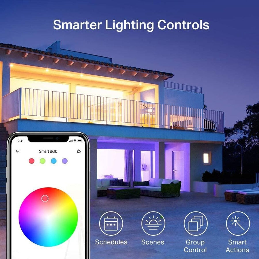 Kasa Smart WiFi Light Bulb, Multicolor - 4 Pack