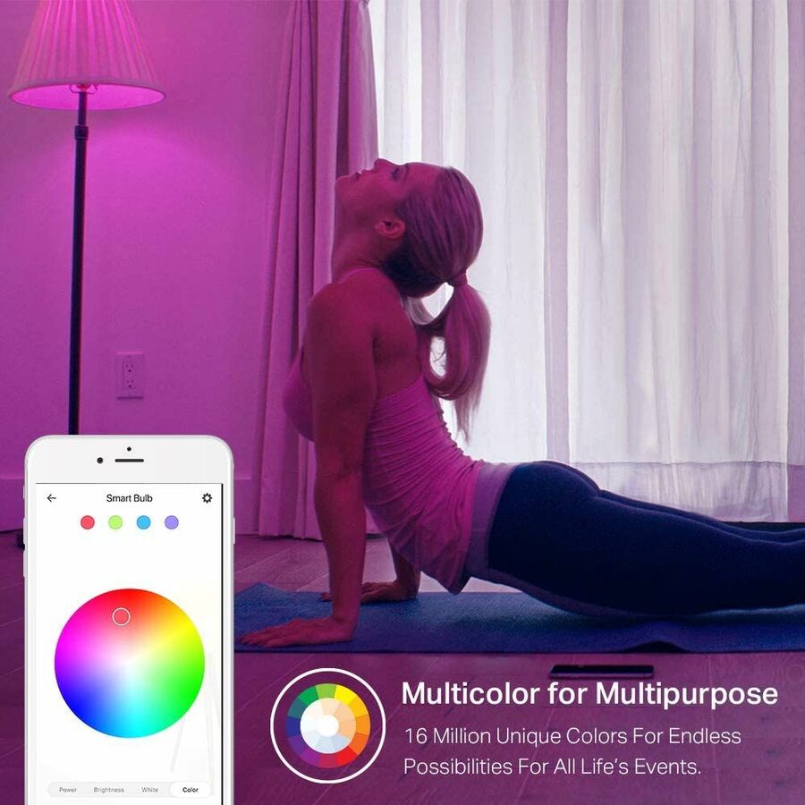 Kasa Smart WiFi Light Bulb, Multicolor - 4 Pack