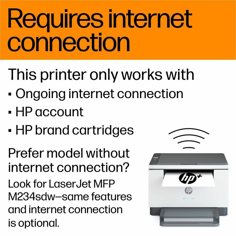 HP LaserJet M234sdwe Laser Multifunction Printer-Monochrome-Copier/Scanner-30 ppm Mono Print-600x600 dpi Print-Automatic Duplex Print-20000 Pages-150 sheets Input-Color Flatbed/CIS Scanner-600 dpi