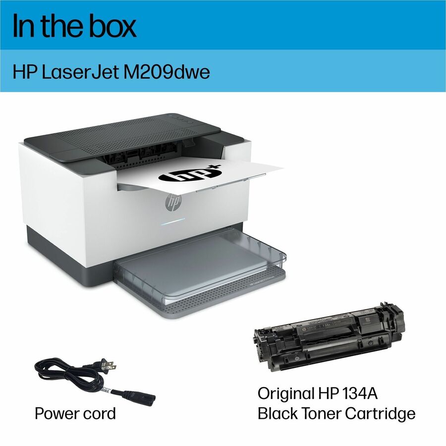 HP LaserJet 200 M209dwe Desktop Wireless Laser Printer - Monochrome