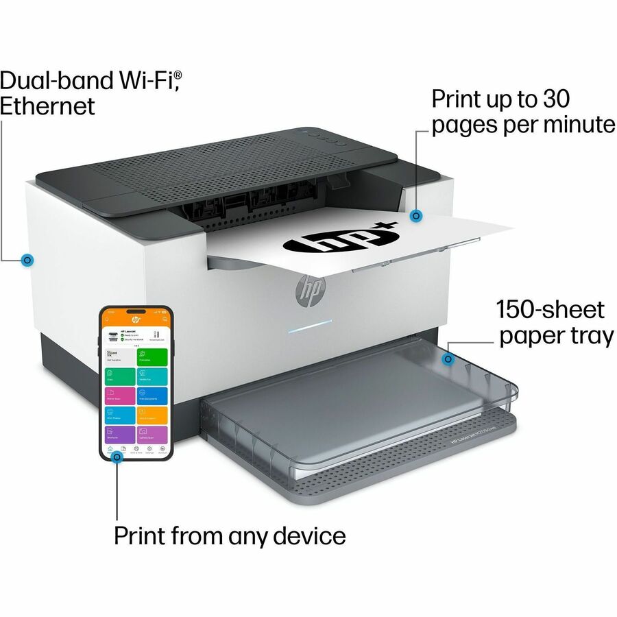 HP LaserJet 200 M209dwe Desktop Wireless Laser Printer - Monochrome