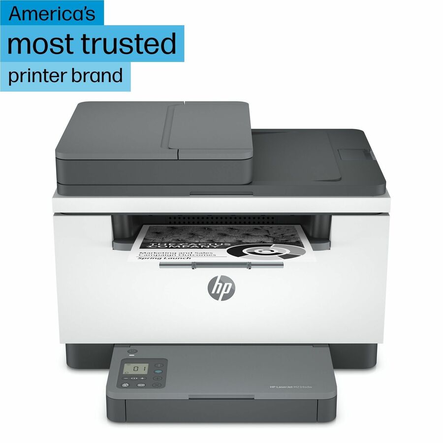 HP LaserJet M234sdw Laser Multifunction Printer-Monochrome-Copier/Scanner-30 ppm Mono Print-600x600 dpi Print-Automatic Duplex Print-20000 Pages-150 sheets Input-Color Flatbed Scanner-600 dpi Optical