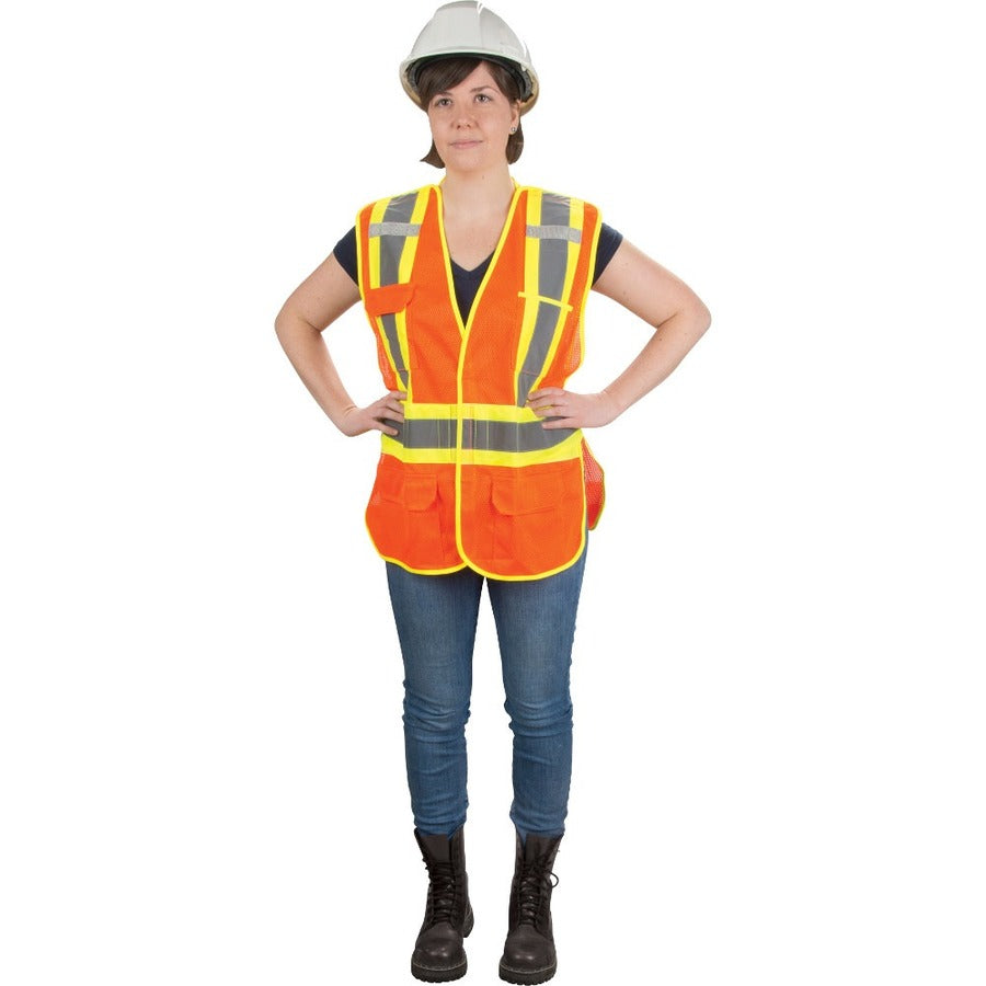 Zenith High-Visibility Surveyor Vest — Orange, Medium