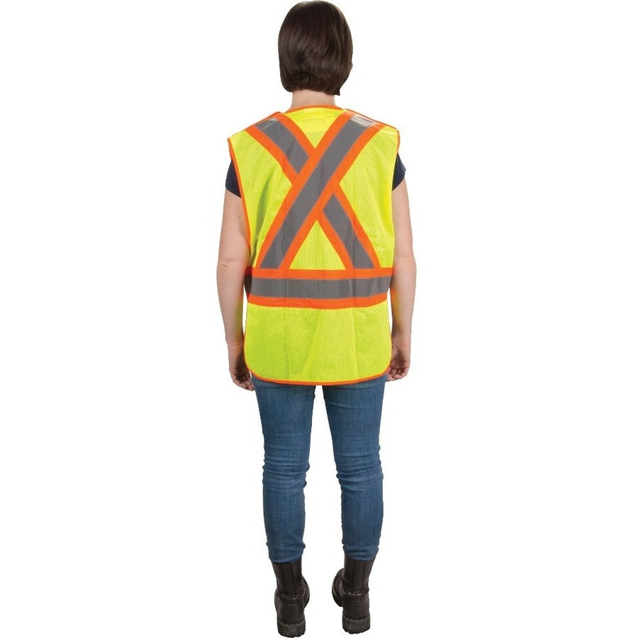 Zenith High-Visibility Surveyor Vest — Lime Yellow, X-Large