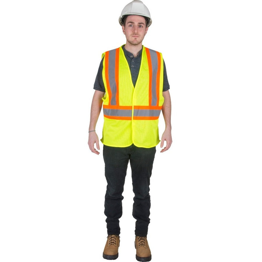 Zenith Traffic Safety Vest — Lime Yellow, Large