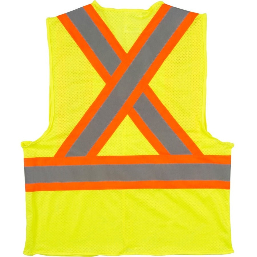 Zenith Traffic Safety Vest — Lime Yellow, Large