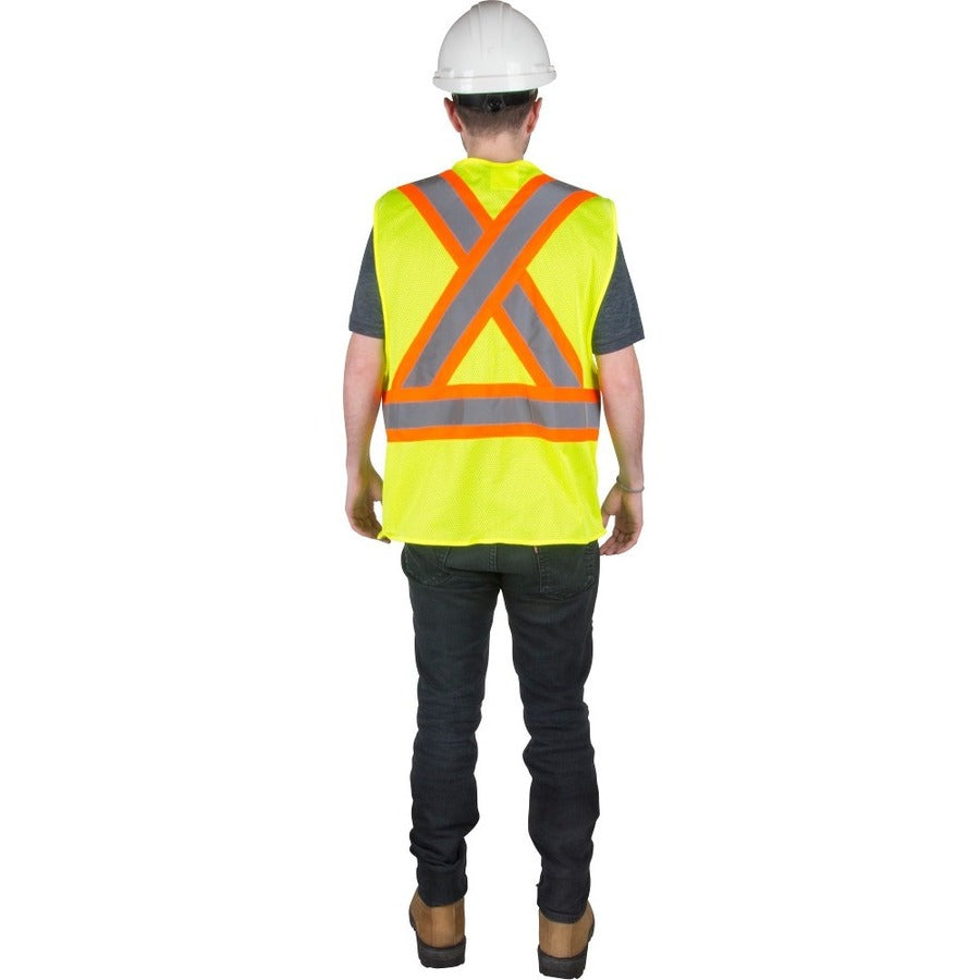 Zenith Traffic Safety Vest — Lime Yellow, Large