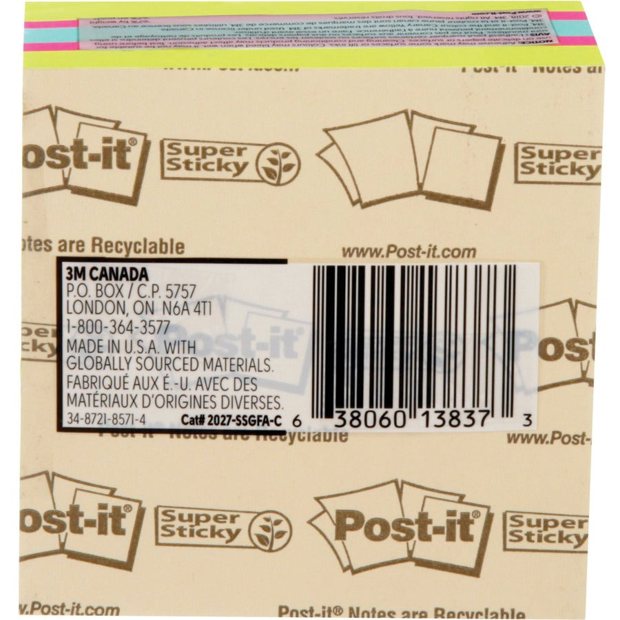 Post-it Super Sticky Adhesive Note - Miami