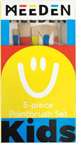 Meeden Kids Artist Brush Set — 5pc Nylon Bristle Paint Brushes