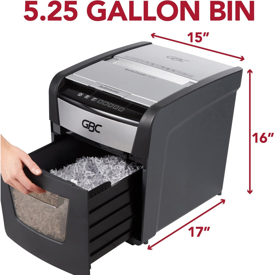 GBC AutoFeed+ Home Shredder, 60X, Super Cross-Cut, 60 Sheets