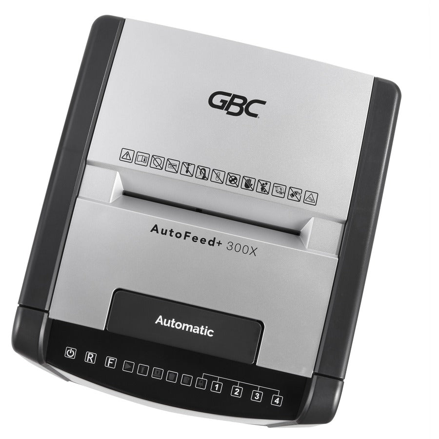 GBC AutoFeed+ 300X Office Shredder – Auto-Feed 300 Sheets, Super Cross-Cut, P-4