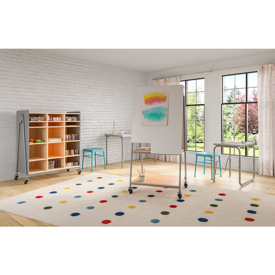 Safco Whiffle Typical Triple Rolling Storage Cart