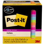 Post-it Super Sticky Notes / Multicoloured / 15 pads of 45 sheets