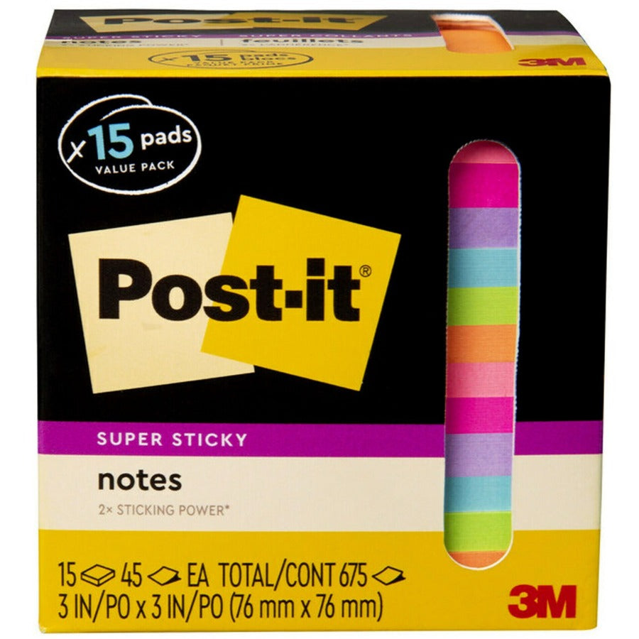 Post-it&reg; Super Sticky Notes - Summer Joy