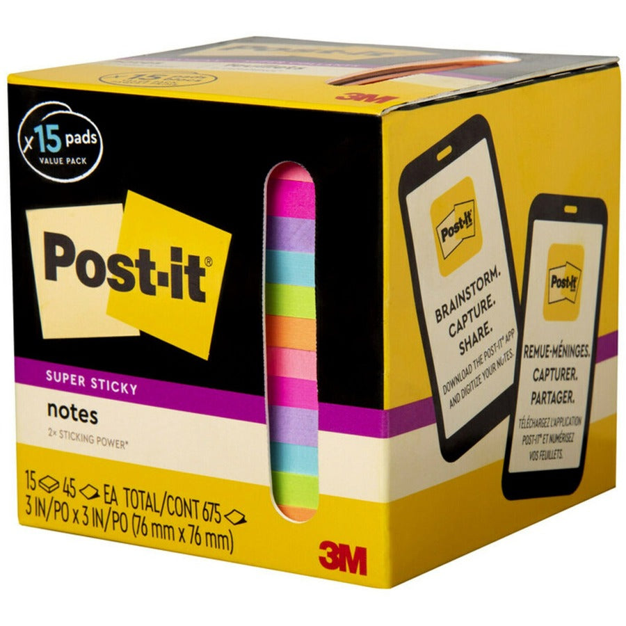Post-it&reg; Super Sticky Notes - Summer Joy