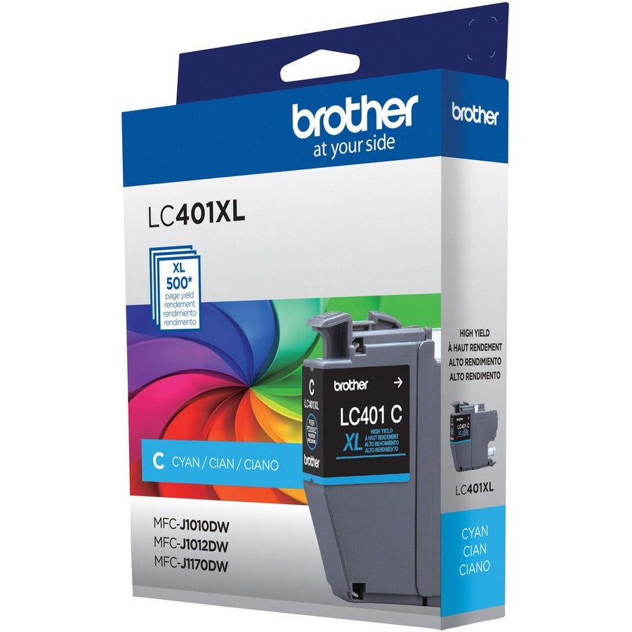 Brother LC401XLCS Original High Yield Inkjet Ink Cartridge - Single Pack - Cyan - 1 Each