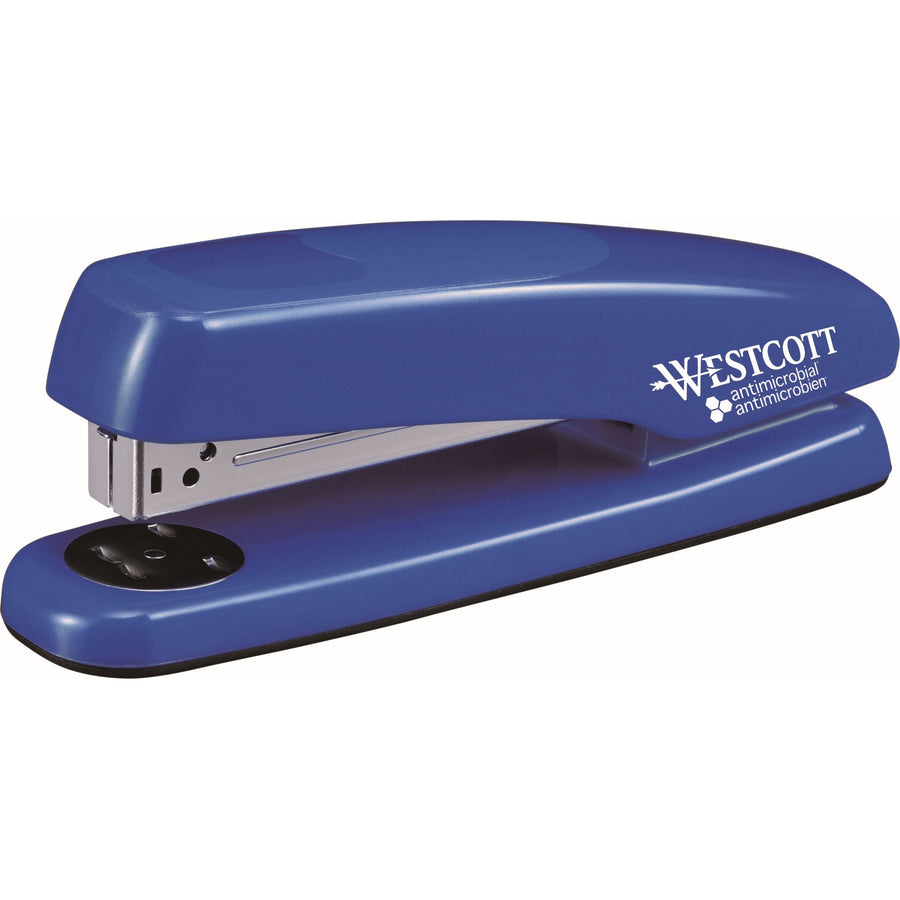 Westcott Antimicrobial Full Strip Stapler - 20-Sheet, Blue
