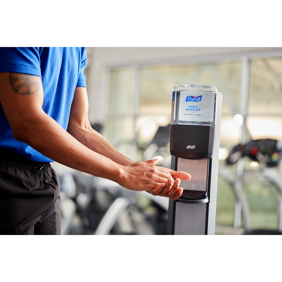 PURELL® MESSENGER ES8 Silver Panel Floor Stand with Dispenser