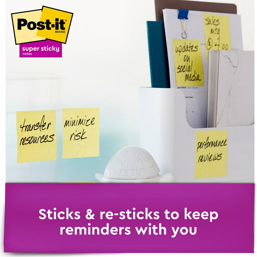 Post-it® Super Sticky Dispenser Notes - Canary Yellow