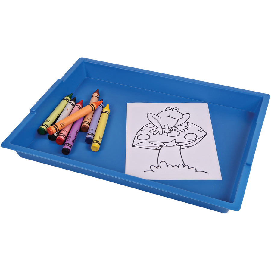 Deflecto Antimicrobial Finger Paint Tray, Blue