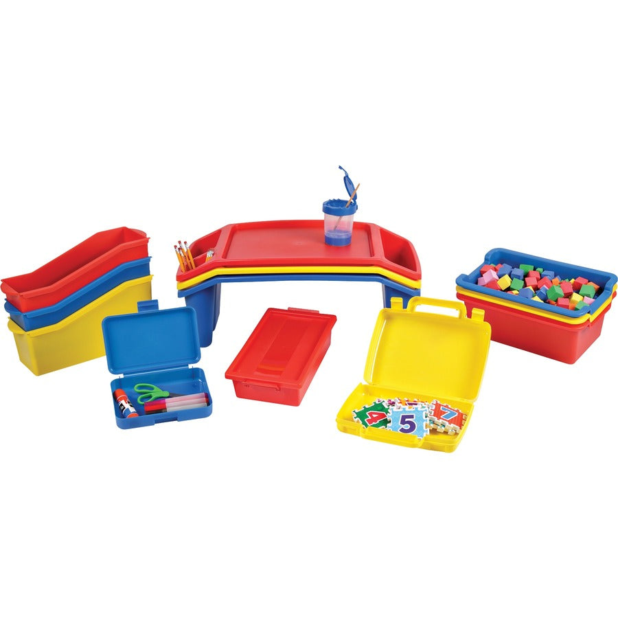 Deflecto Antimicrobial Kids Lap Tray, Red