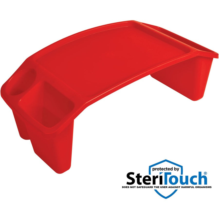 Deflecto Antimicrobial Kids Lap Tray, Red