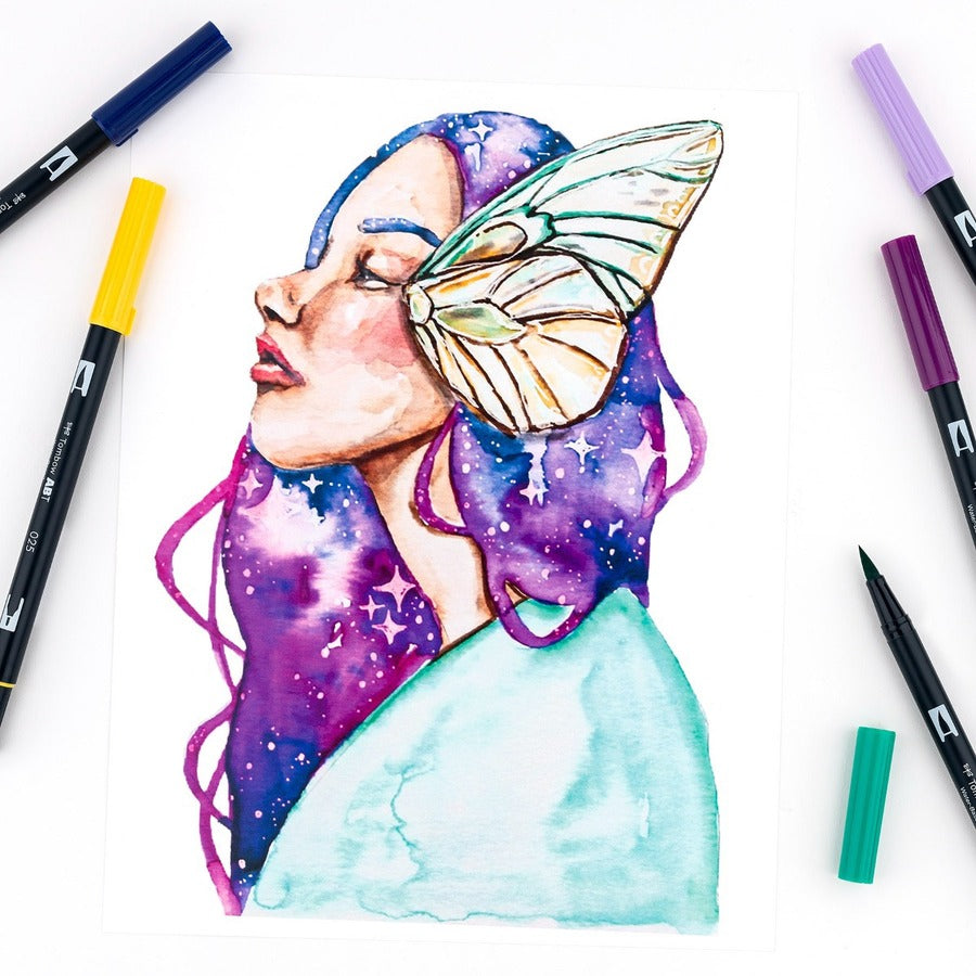Tombow Dual Brush Pens Assorted Galaxy Colours 10/pkg