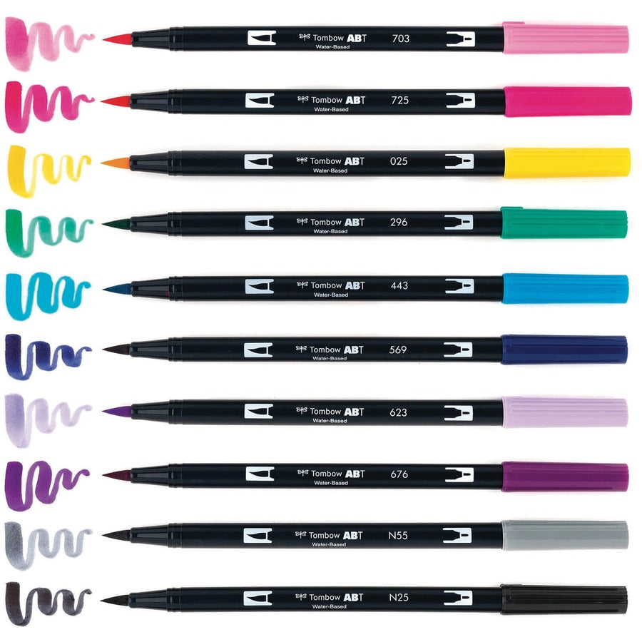 Tombow Dual Brush Pens Assorted Galaxy Colours 10/pkg