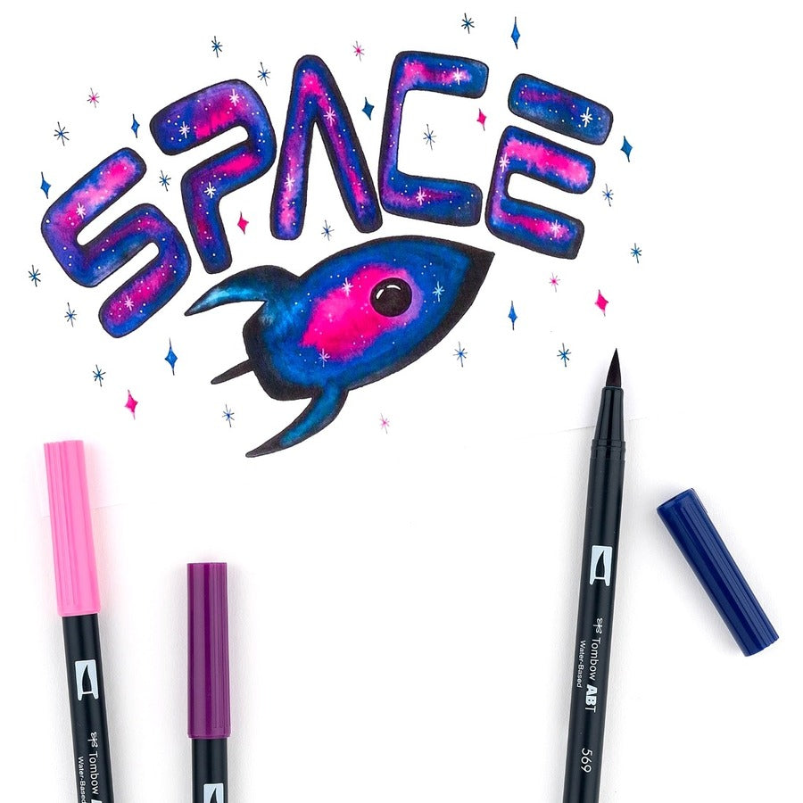 Tombow Dual Brush Pens Assorted Galaxy Colours 10/pkg