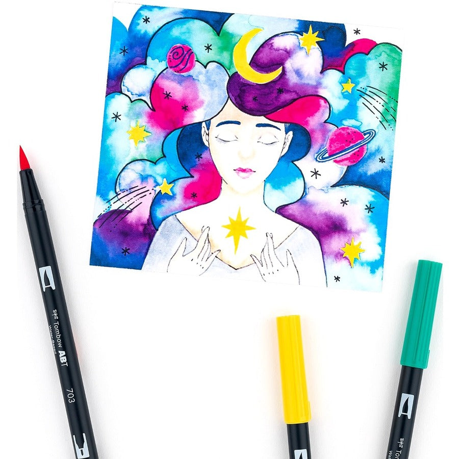 Tombow Dual Brush Pens Assorted Galaxy Colours 10/pkg