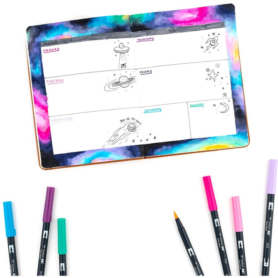 Tombow Dual Brush Pens Assorted Galaxy Colours 10/pkg