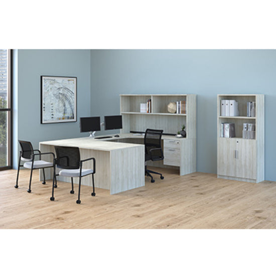 Ensemble de porte de bibliothèque en option – Bois d’hiver