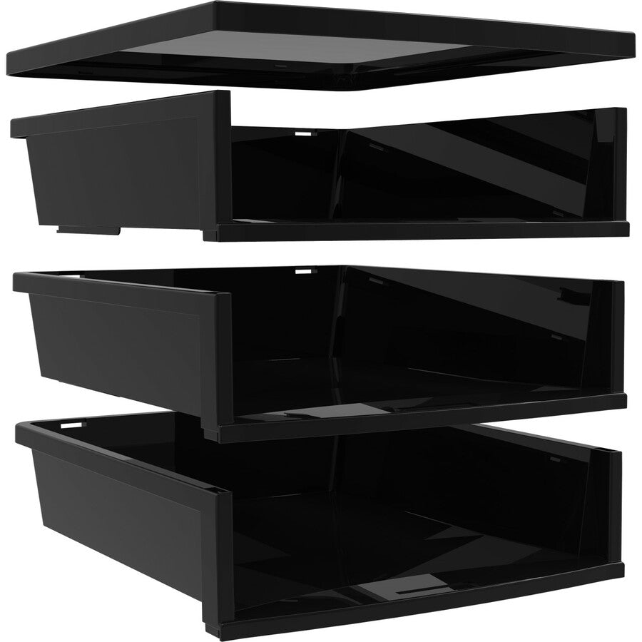 Trieur de papier de construction Storex Quick Stack, 3 compartiments